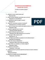 Preguntas de Matematica Concurso