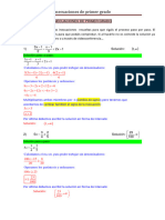 Inecuaciones Primer Grado