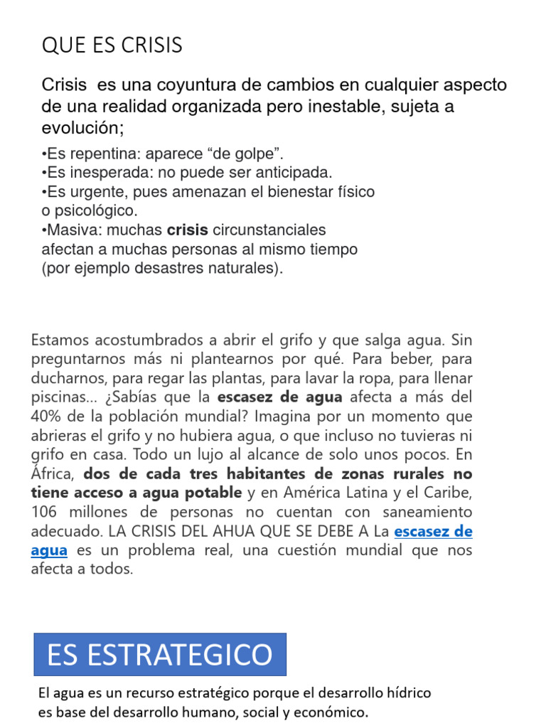 Crisis del Agua: Impacto Global | PDF | Agua | Escasez de agua