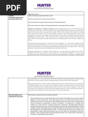 weather lesson plan 2