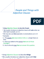 12th Using Adjective Clauses To Describe Peole