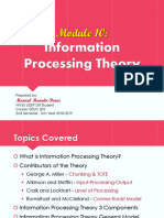 Information Processing Theory - Miller, Atkinson & Shriffin, Craik & Lockhart, Rumelhart & McClelland