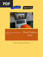 Thrift Fashion-Website Development-SRS