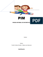 Prueba Informal Matematicas Dallana Jara & Yennifer Verdejo