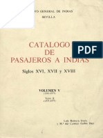 Catalogo de Pasajeros A Indias. Volumen V Tomo II