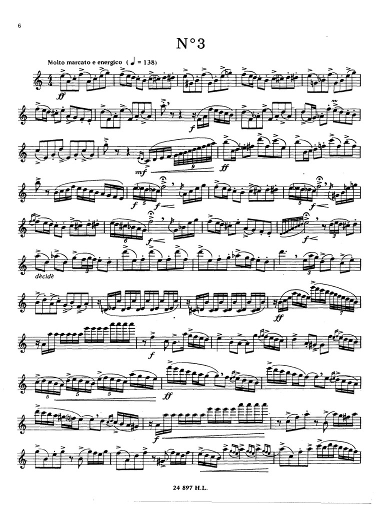 Piazzolla, Astor 6 Tango Etudes Flute Part PDF