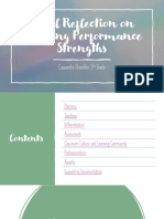 Final Reflection On Teaching Performance Strengths