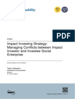 Impact Investing Strategy Managing Conflicts Between Impact Investor and Investee Social Enterprise