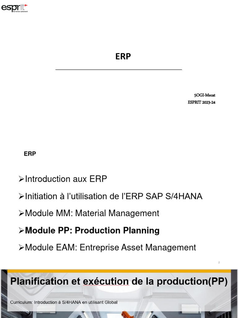 Introduction au Module PP SAP S/4HANA | PDF | Progiciel de gestion ...