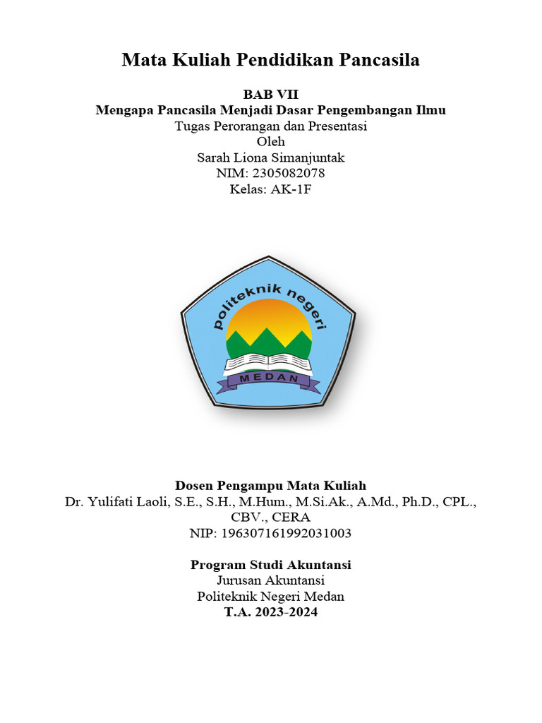 Pancasila sebagai Dasar Ilmu Pengetahuan | PDF | Sains & Matematika
