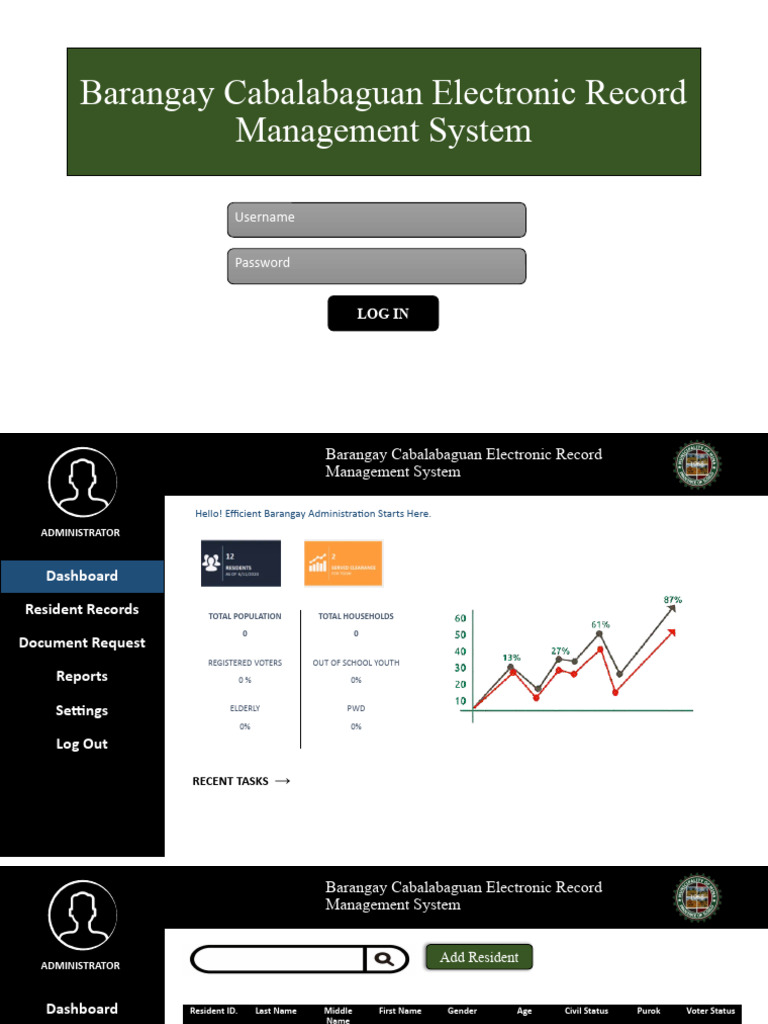 Barangay Cabalabaguan Records System | PDF | Login | User (Computing)