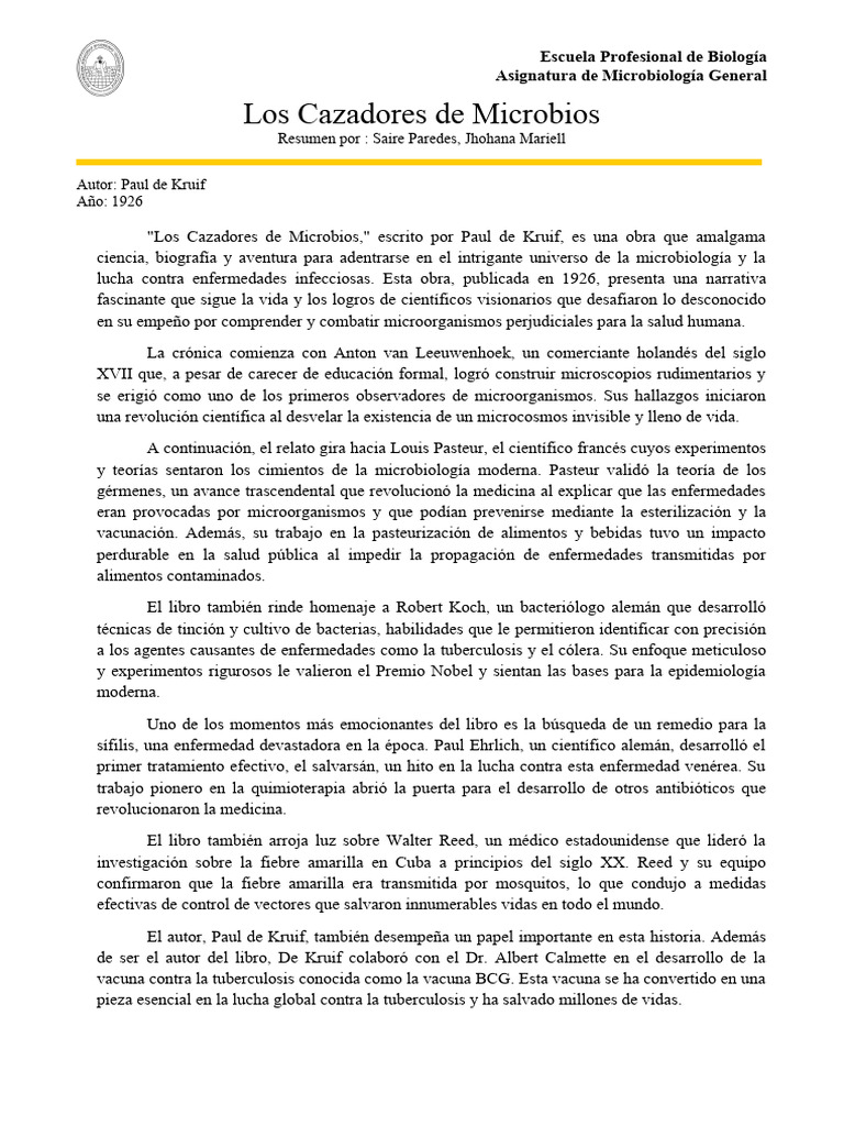 Resumen Micro | PDF | Microbiología | Medicina