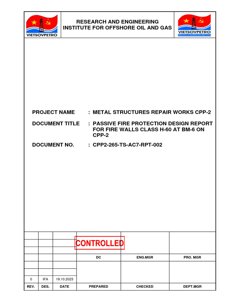 Fire Protection Design Report CPP-2 | PDF | Fire Protection | Secondary ...