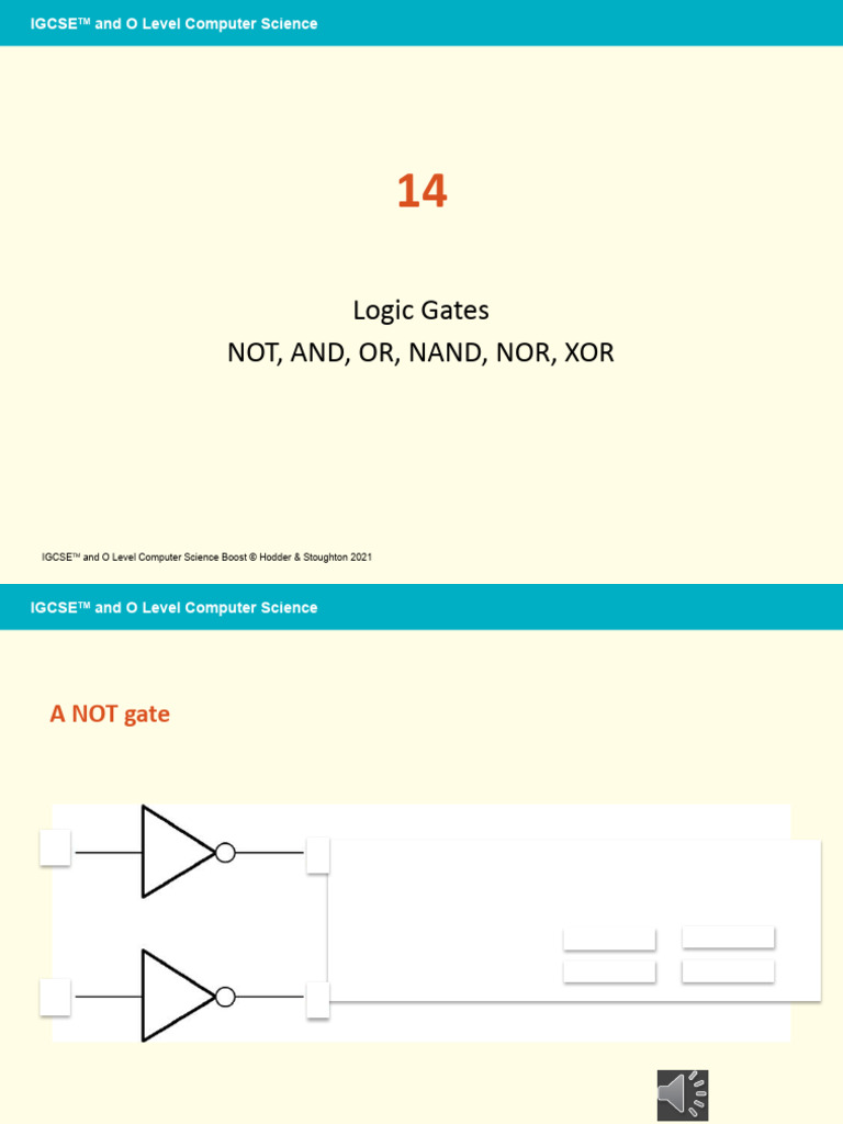 14 Logic Gates NOT, AND, OR, NAND, NOR, XOR_ PDF