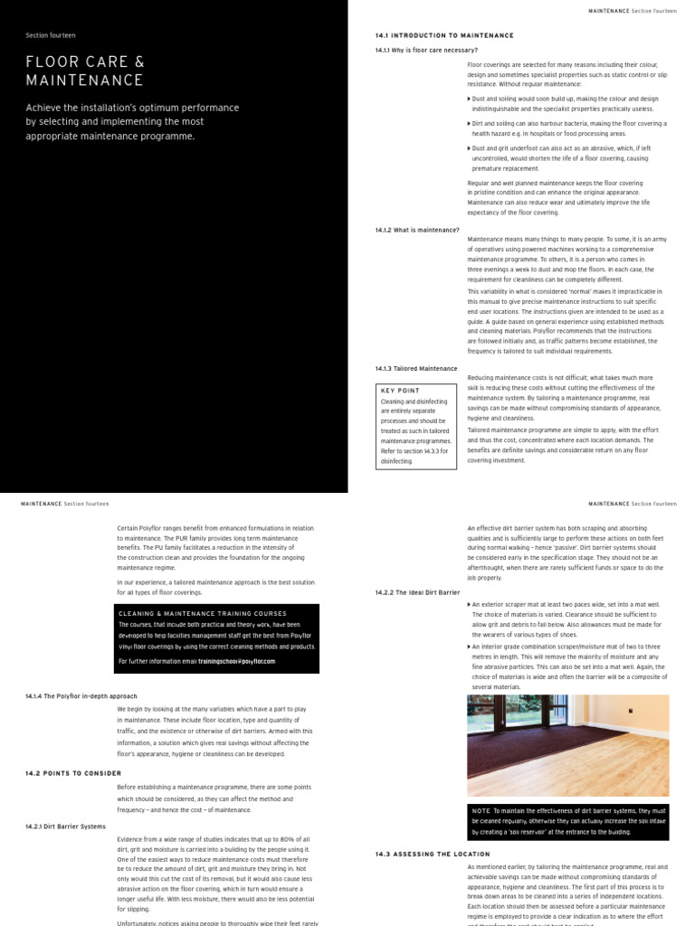 Vinyl Floorcare and Maintenance | PDF | Soil | Disinfectant
