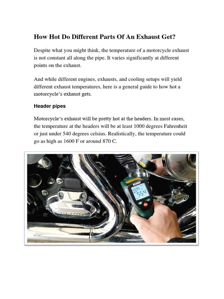 How Hot Do Different Parts of An Exhaust Get PDF