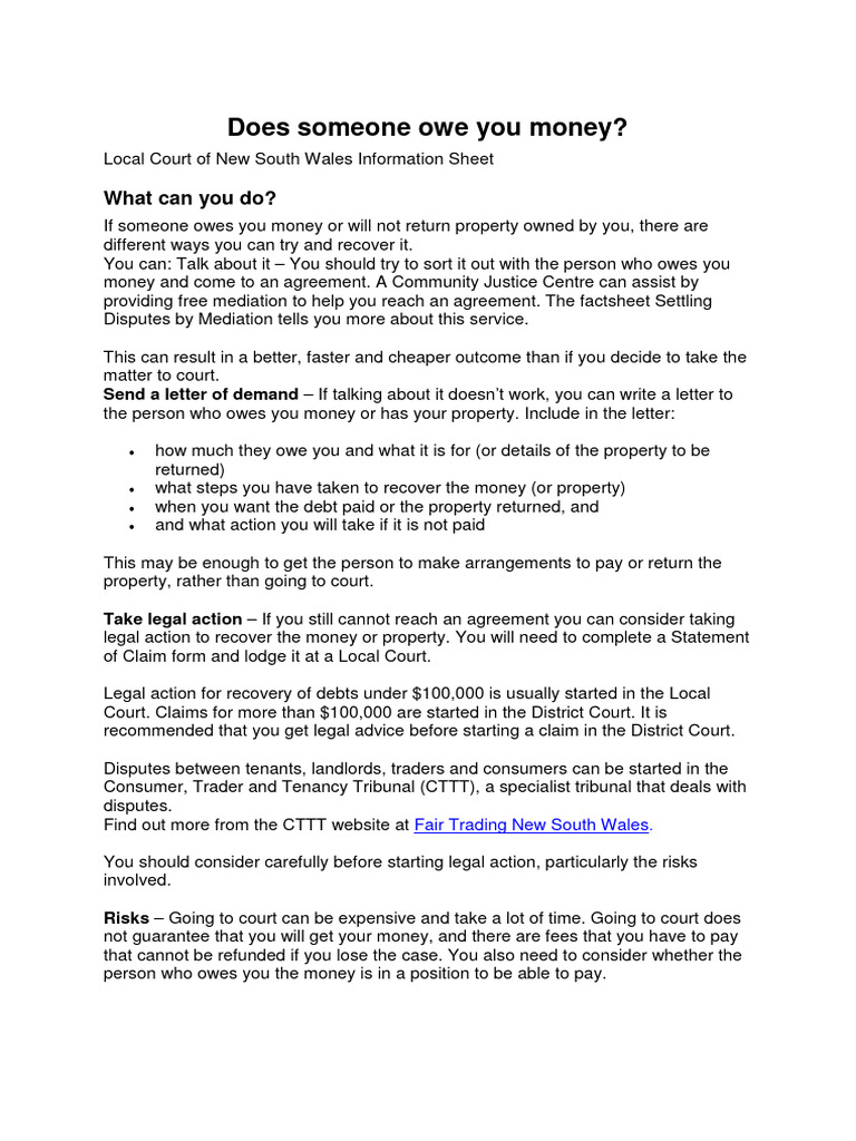 DOES THE TREASURY OWE ME MONEY intelligence overview
