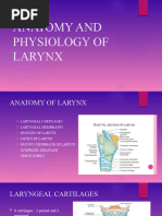 Anatomy and Physiology of Larynx