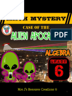 Algebra Math Mystery Alien Apocalypse Student