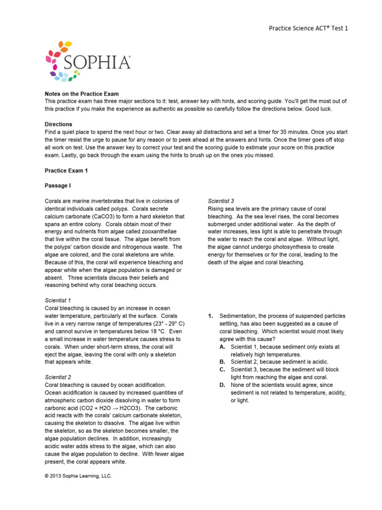 Act science practice test 1 pdf planets catalase