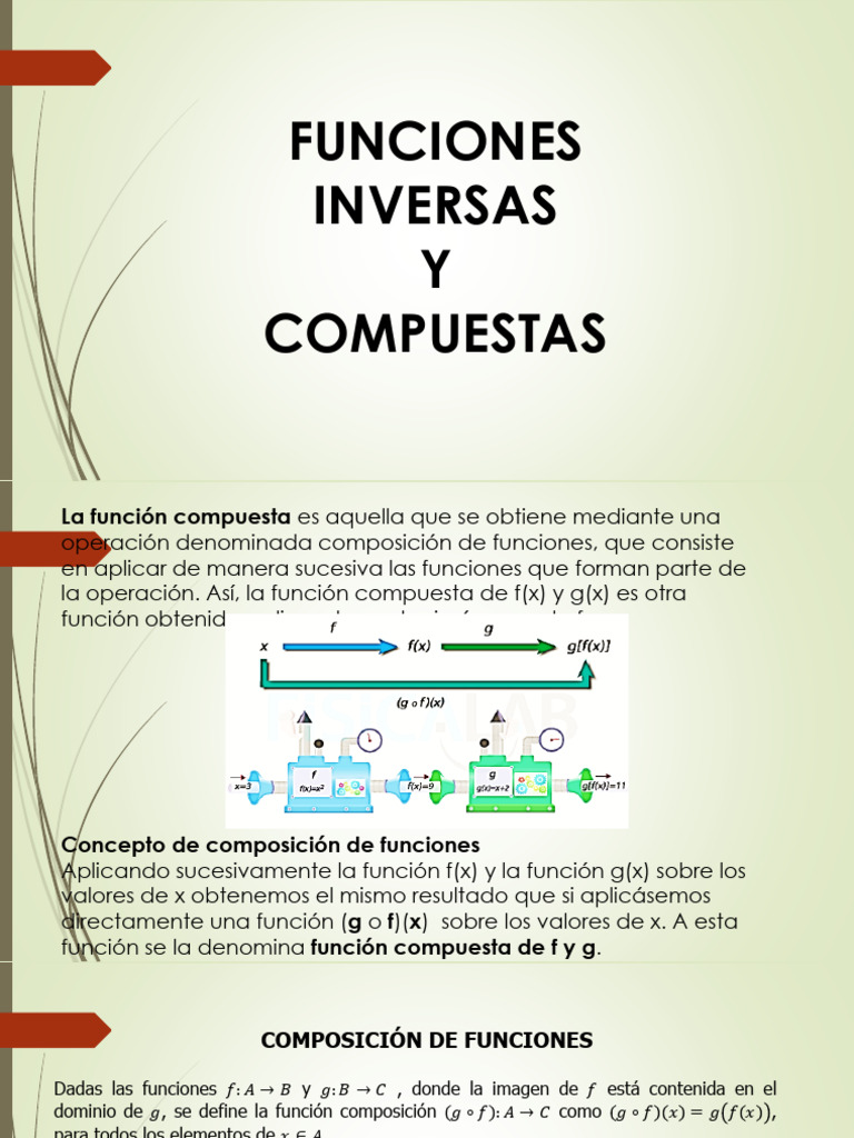 Dominio de Funciones Compuestas e Inversas | PDF | Función (Matemáticas ...