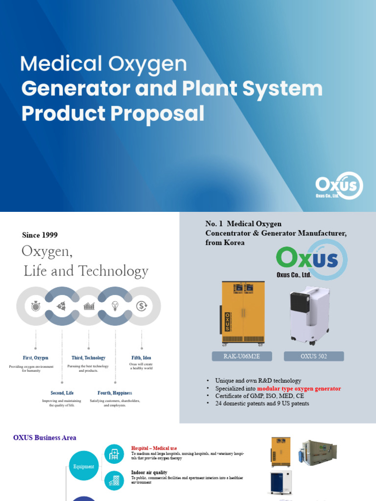 Oxus Oxygen Generators for Hospitals | PDF | Oxygen | Mains Electricity