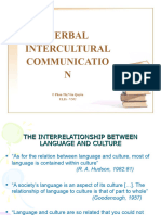 Intercultural Verbal Communication - Handout