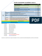 Reprogramación Calendario Academico 2023-Ii