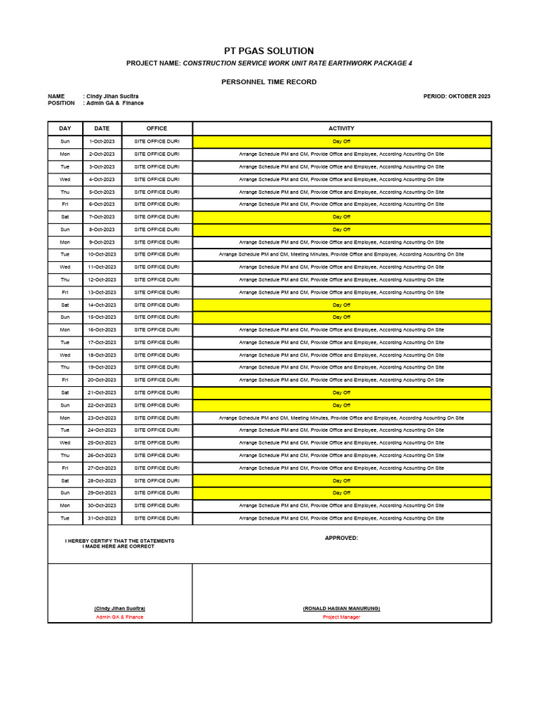 Admin GA & Finance Time Log | PDF | Technology & Engineering