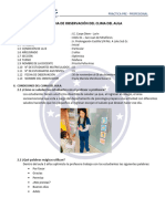 Ficha de Observaciã N Del Clima Del Aula 3 Años Optimista