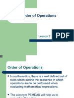 Algebra 1 Notes YORKCOUNTY FINAL Unit 1 Lesson 2 - Order of Operations