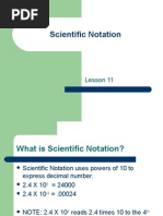 Algebra 1 Notes YORKCOUNTY FINAL Unit 5 Lesson 11 - Scientific - Notation