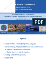 2015 Annual Conference: Structuring EMR Data For Analytics: Engineering Features From Repeated Clinical Measurements