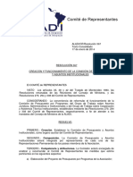 2014 Reglamento de La Comisión de Presupuesto y Asuntos Institucionales (Resolución CR 367)