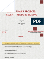 Hydro Power Projects: Recent Trends in Bidding: Presented by Rajiv Malhotra COO