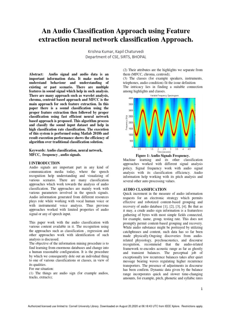 An Audio Classification Approach Using Feature Extraction Neural ...