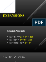 CH 3 - Expansions (Only Formula)