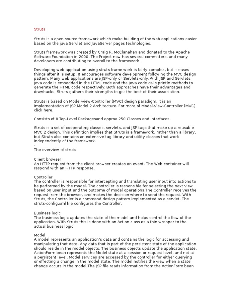 Struts | PDF