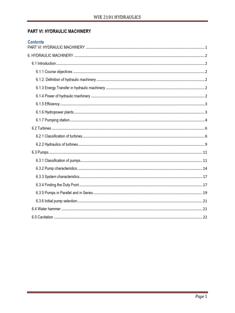6 Hydraulic Machinery | PDF | Pump | Turbine