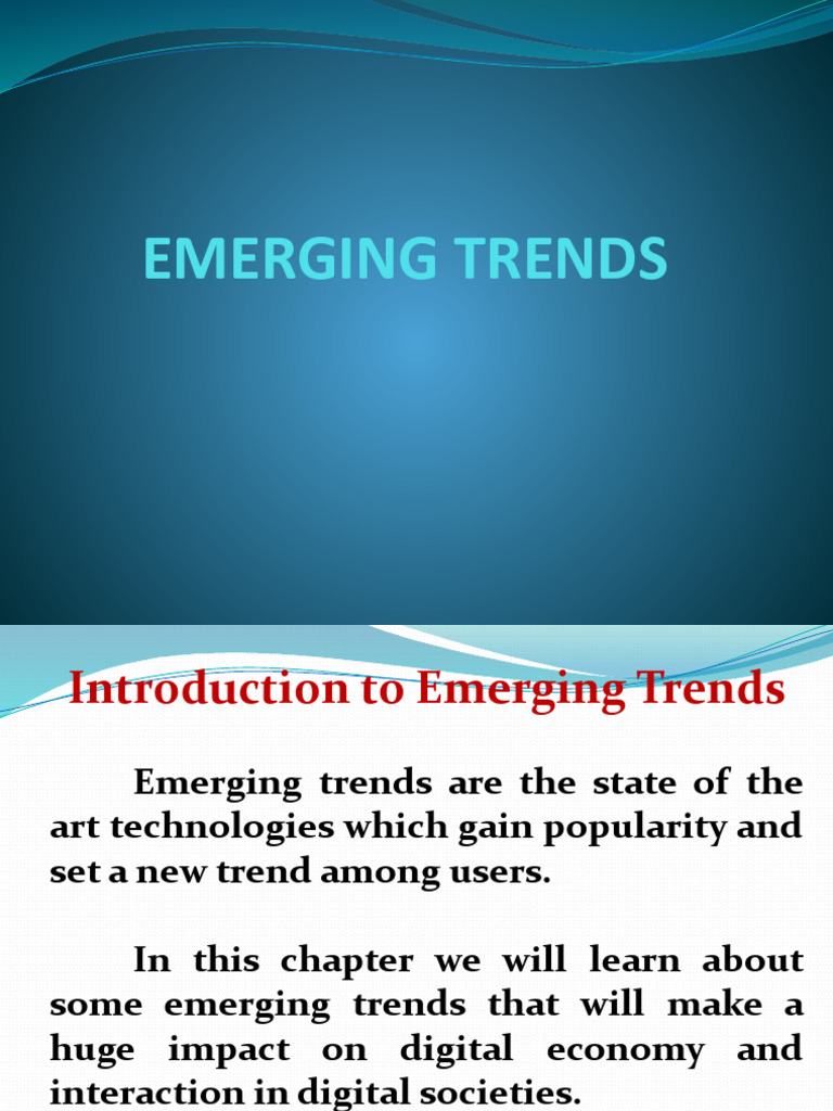 Class 11 Chapter 2 Emerging Trends | PDF | Cloud Computing | Software ...