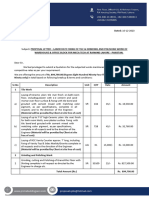 Proposal Letter - Tile & Grinding Polishing Work of Warehouse & Office Block For Meca Tech at Raiwind Road - Lahore.