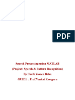 Speech Processing Using MATLAB111