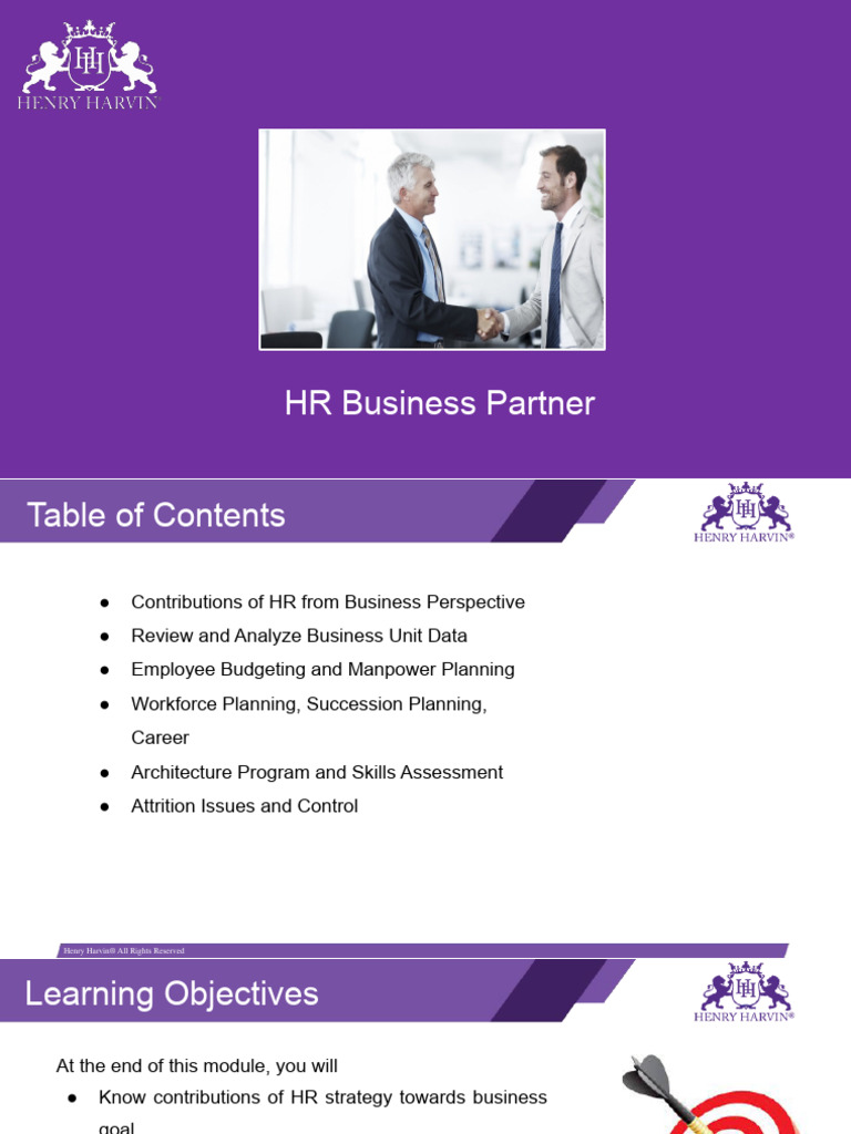 HR Business Partner - Course | PDF | Human Resource Management | Human ...