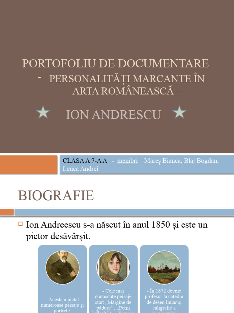 Ion Andreescu / Pictor Roman | PDF