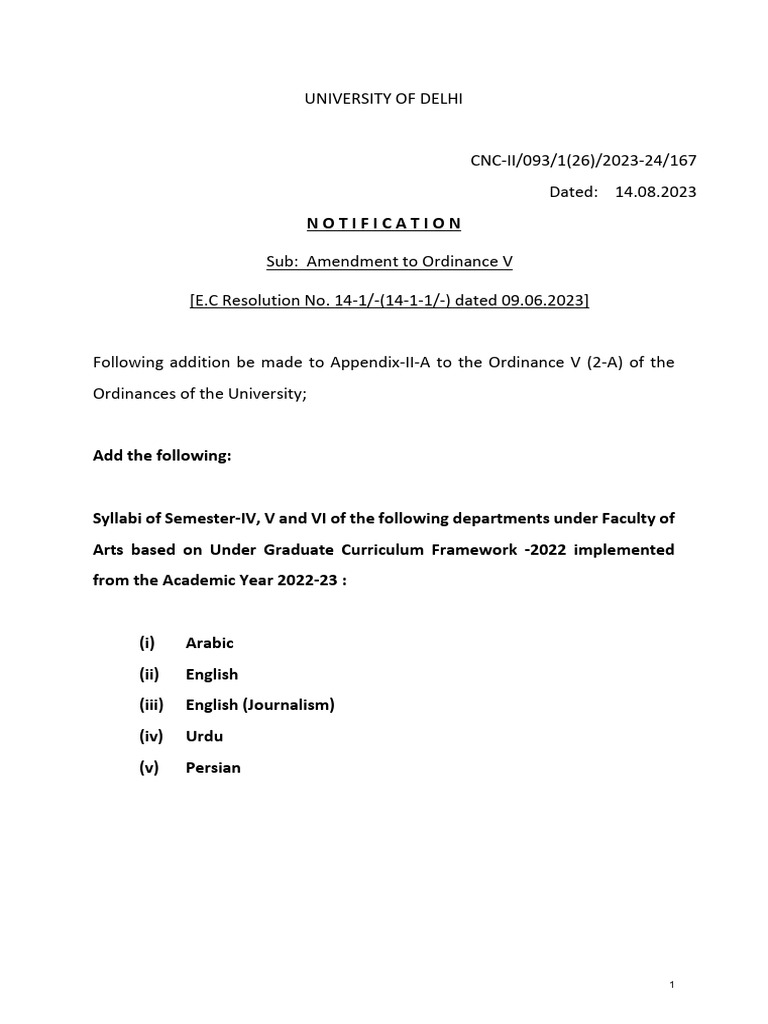 100 (I) Notification Arabic+English+Urdu+Persian PDF Arabic