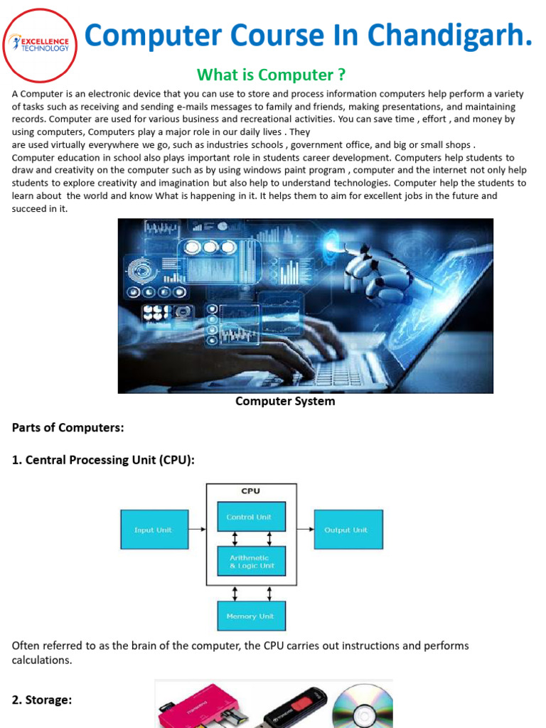 Computer Course in Chandigarh | PDF | Computer Data Storage ...