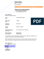 Pt. Menarini Indria Laboratories: Surat Keterangan Kerja