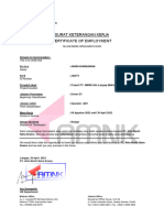Surat Keterangan Kerja Certificate of Employment: No.544/AMNK-HRGA/SKK/IV/2023