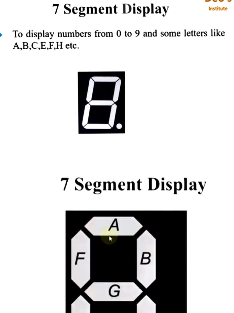 7 Segment Display Interfacing Using 8051mc | PDF | Electronics | Input ...