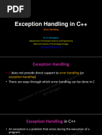 Exception Handling in C++